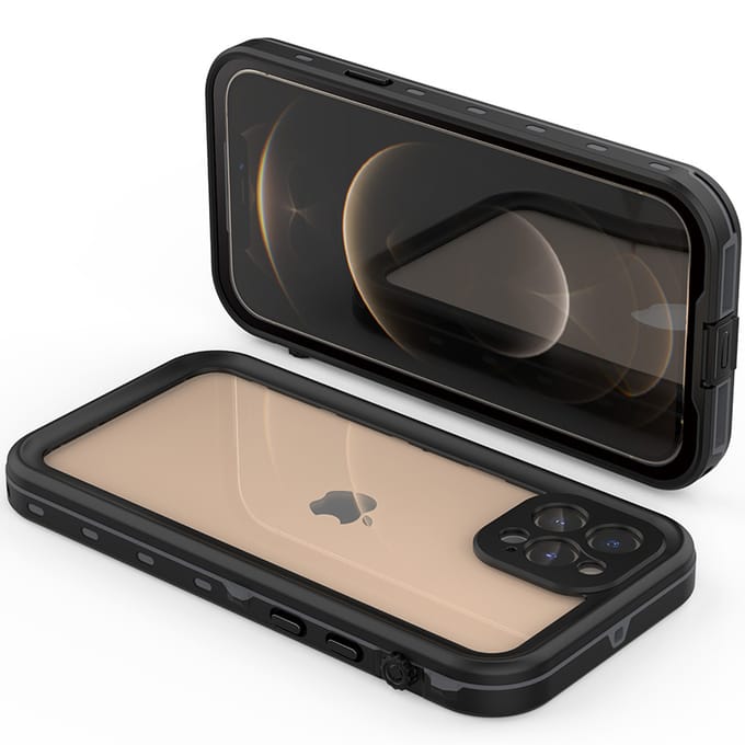 Redpepper Dot Plus Waterproof Backcover geschikt voor Apple iPhone 12 Pro - Zwart
