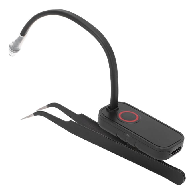 Pinces pour Greffage de Cils Légères LED Durcissement de Colle Lumière Extension de Cils avec Pinces pour Salon de Beauté black