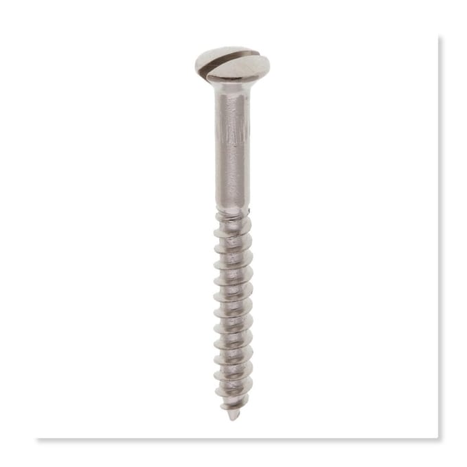 Houtschroeven.3.5 x 30mm. Lang. Lenskop. Messing-vernikkeld. 8 Stuks. DeltafiX.