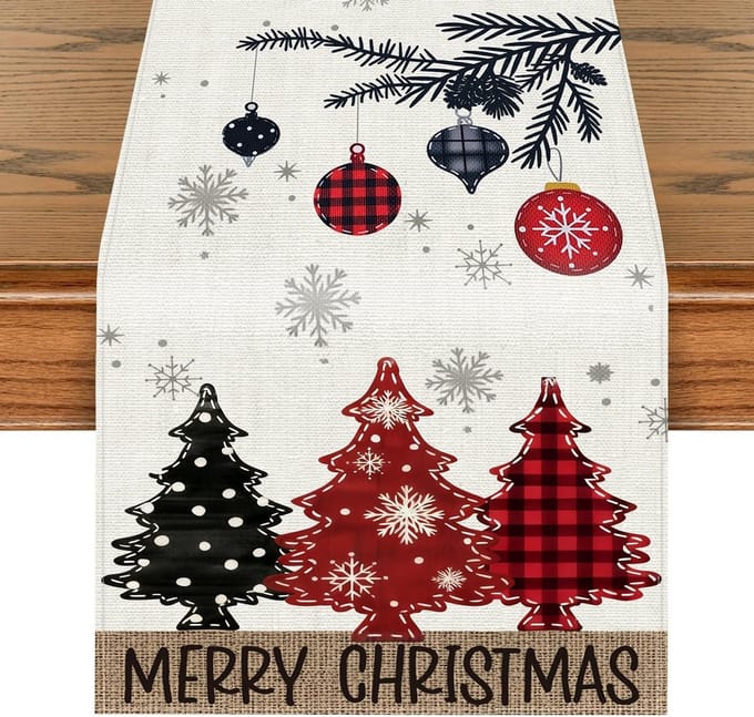 Dailygoods - Kerst Tafelloper - Winter Keuken Tafeldecoratie