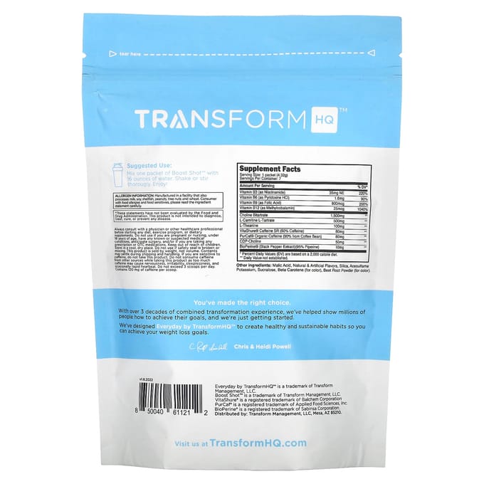TransformHQ, Everyday, Boost Shot, Pêche Mangue, 1,1 oz (30.24 g)