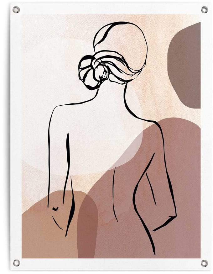 Tuinposter Vrouw - 80 x 60 - Canvas - REINDERS