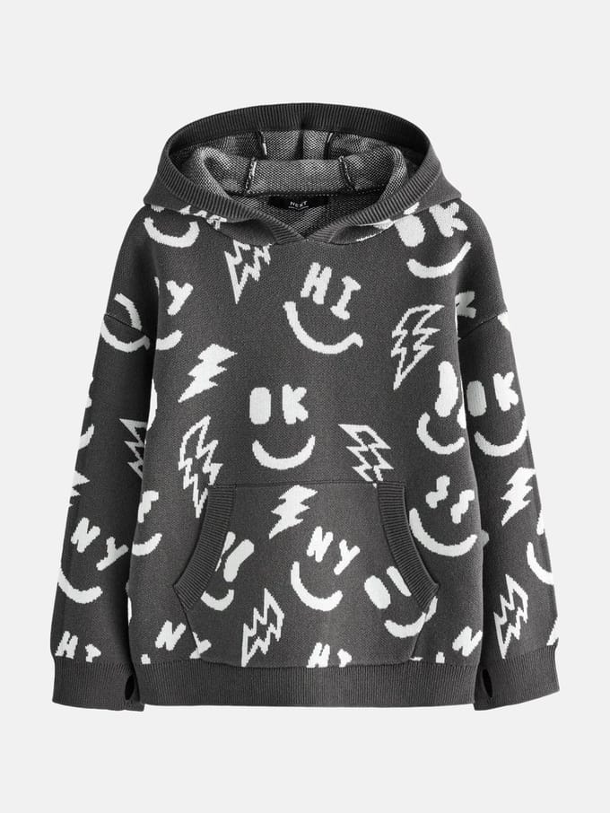 Next - Jongens - Gebreide hoody - Grijs