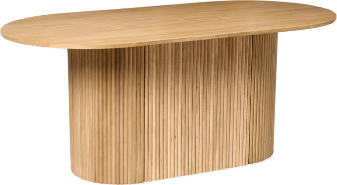 LUNNIN - Eettafel - Lichtbruin - 180 x 90 cm - Eikenfineer