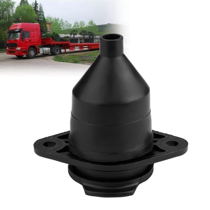 24V 7-pins Trailerstekker Connector Adapter voor Auto Semi-trailer Vrachtwagen black