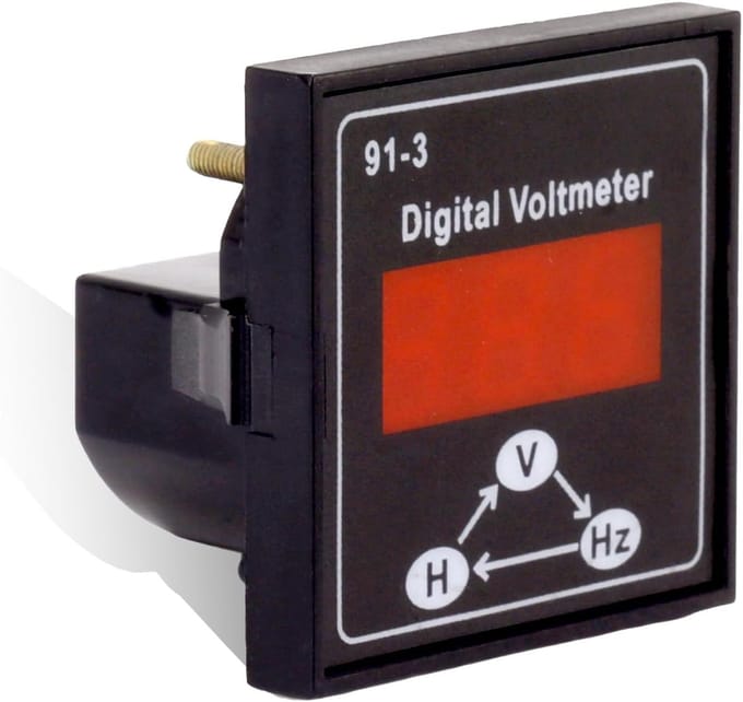 Digitale Voltmeter - Spanningsmeter - Real-time Meting - Driefasige Weergave - 50x50x40mm
