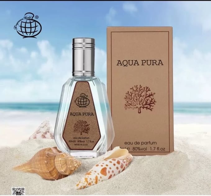 FRAGRANCE WORLD – AQUA PURA - EAU DE PARFUM - 50ML – MEGAMARA INSPIRED