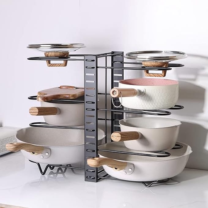 pannenrek - pannenplank , pan shelf / rack organizer \ Opbergrek