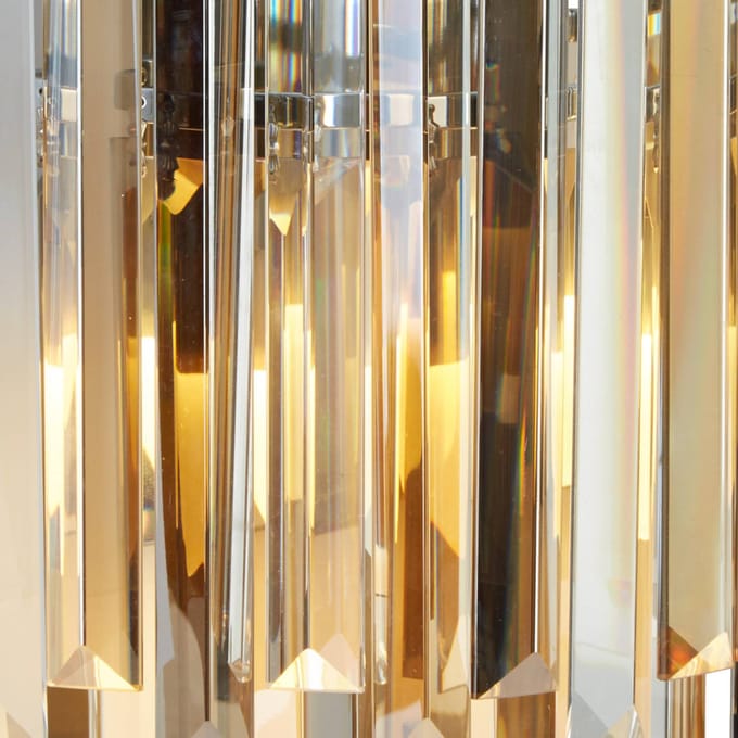 Searchlight Wandlamp Clarissa met kristallen prisma's