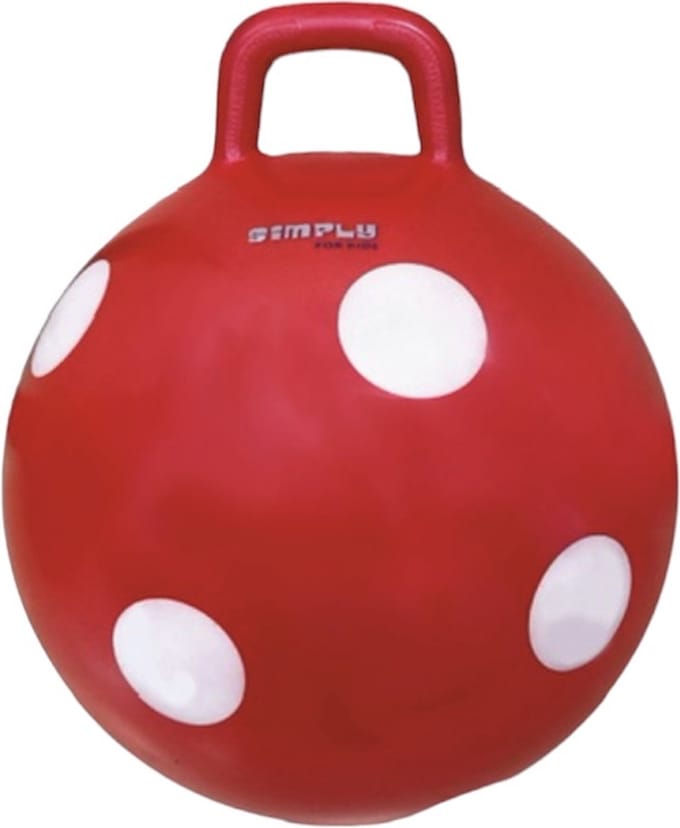 Simply for Kids Skippybal Polkadot 45 cm Rood/Wit