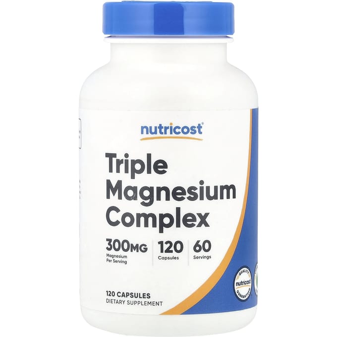 Nutricost, Triple Magnesium Complex, 300 mg, 120 Capsules (150 mg per capsule)