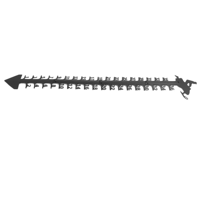 36 Inch Sneeuwmeter Buiten Groot IJzer Sneeuwval Meetmeter Stok Buiten Sneeuwdiepte Meetstok gray
