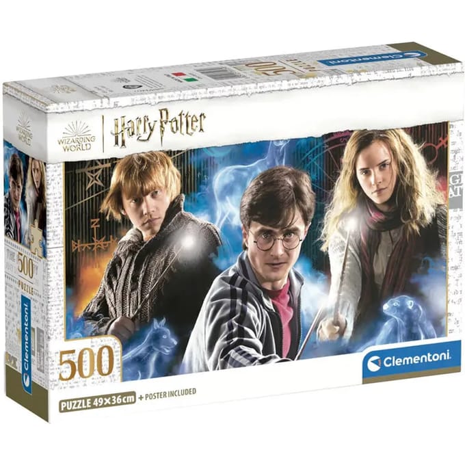 Clementoni - Puzzel - 500 Stukjes - Harry Potter 2 Compact Box - Puzzel Voor Kinderen en Volwassenen