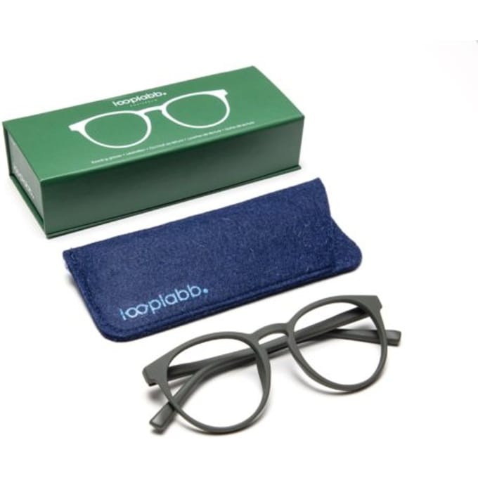 Looplabb leesbril sterkte +1,00 model papillon olijf groen