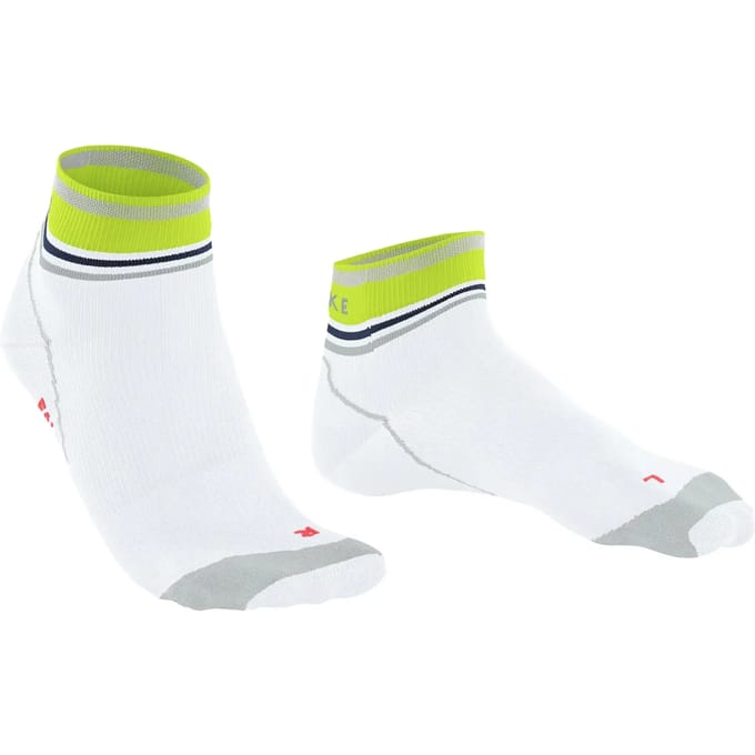 FALKE BC Impulse Short lichte padding functioneel materiaal fietssokken unisex wit - maat 37-38