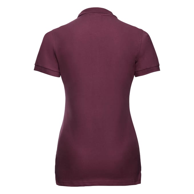Russell Dames/dames Stretch Short Sleeve Polo Shirt (Bourgondië)