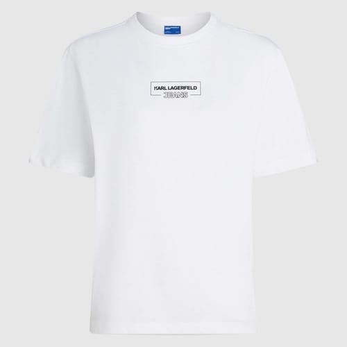 Karl Lagerfeld Outline Logo Regular Fit T-shirt Wit S Vrouw