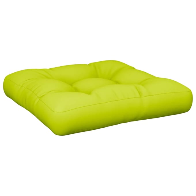 vidaXL - Palletkussen - 60x60x12 - cm - stof - heldergroen