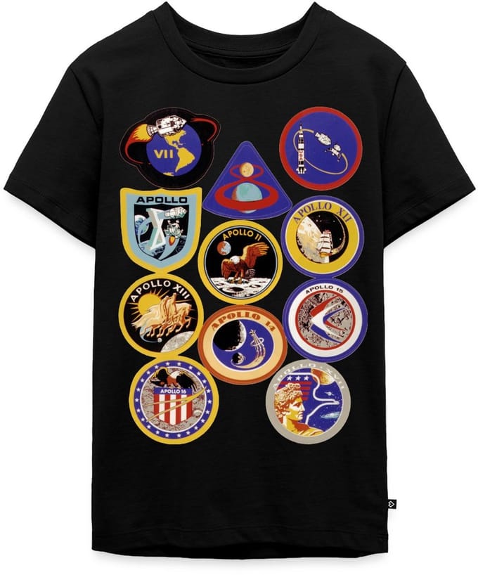 NASA Apollo-missie-insignes Premium T-Shirt Tiener