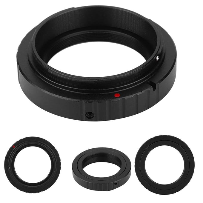 Metalen Adapterring T2 Mount Telescoopobjectief voor Canon EOS Camera M42X0.75mm Schroefdraad black