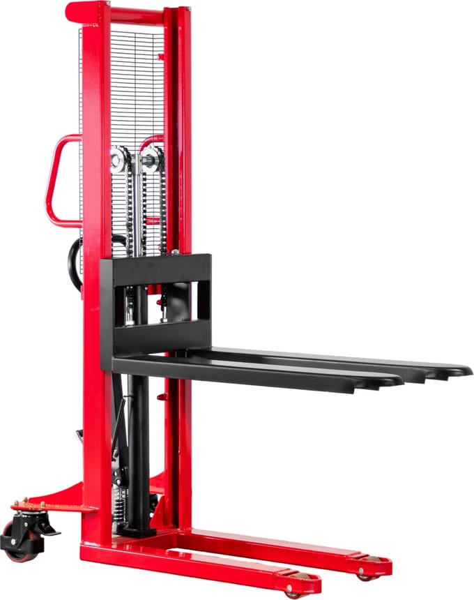 Handstapelaar 1000kg hefhoogte 1600mm enkele mast MW Tools MS1016