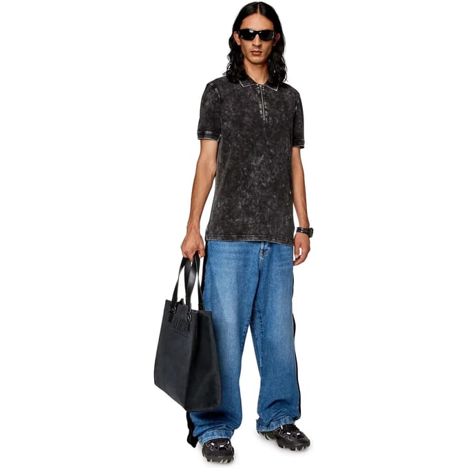 Diesel Smith Korte Mouw Poloshirt Grijs S Man