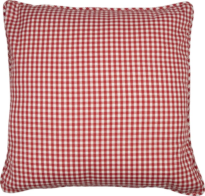 kussen katoen rood ruit 55x55cm
