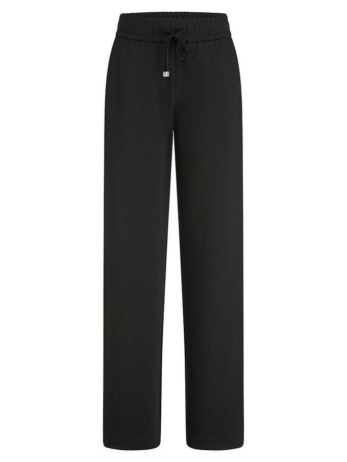 Enkellange Wide Fit-broek Van Peter Hahn zwart