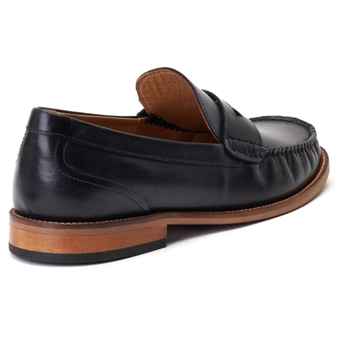 Base London Garfield leren herenpantoffels zwart