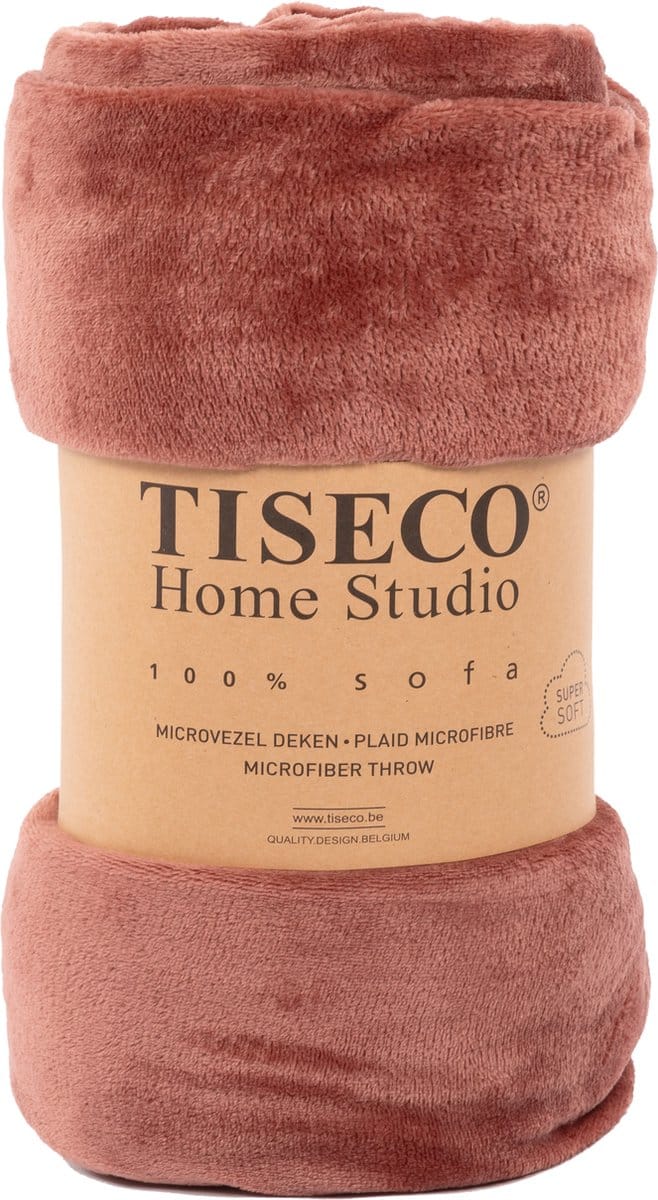 Tiseco Home Studio - Plaid COSY - microflannel - 220 g/m² - 240x220 cm - Russet