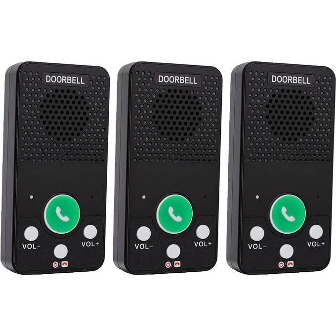 3-pack Draadloze Intercomsystemen voor Huis Kantoor Full Duplex Kamer-naar-Kamer Intercom 1600ft Bereik 8 Volume Niveaus 4
