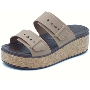 Sandalen met sleehak Crocs 211252 brooklyn cork buckle