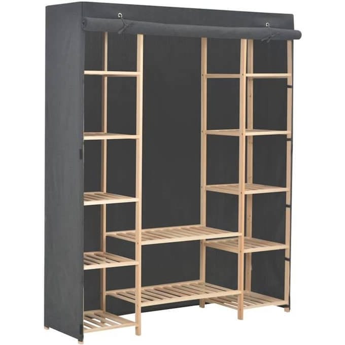 Maison Exclusive - Grijze Kledingkast 135 x 40 x 170 cm Stof grijs