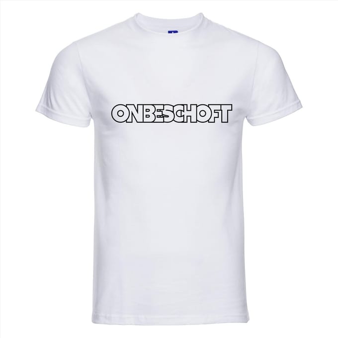 Onbeschoft T-shirt - 100% Katoen - Maat L - Classic Fit - Wit