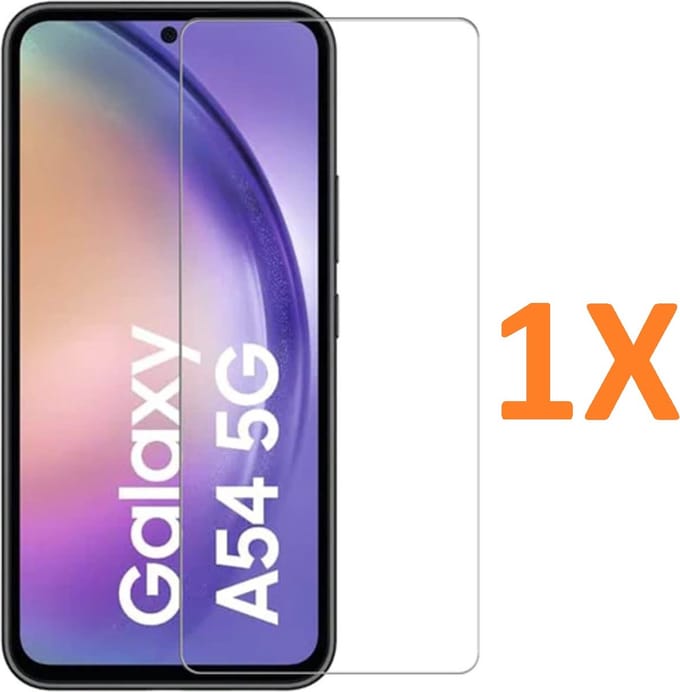 Screenprotector Glas - Tempered Glass Screen Protector Geschikt voor: Samsung Galaxy A54 - 1x