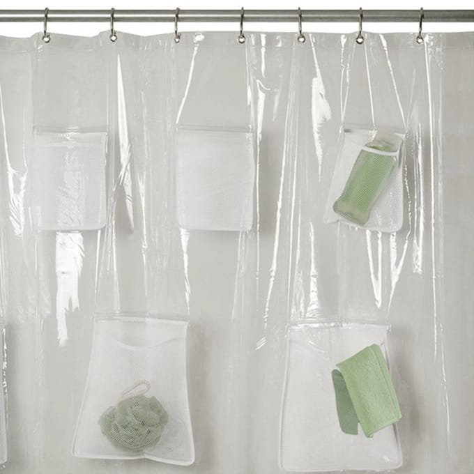 Douchegordijnvoeringen Waterdicht Douchegordijn Transparant Deurgordijn voor Badkamerdouche white