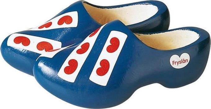 Gevavi - Houten klompen Friese vlag - Blauw - 25cm