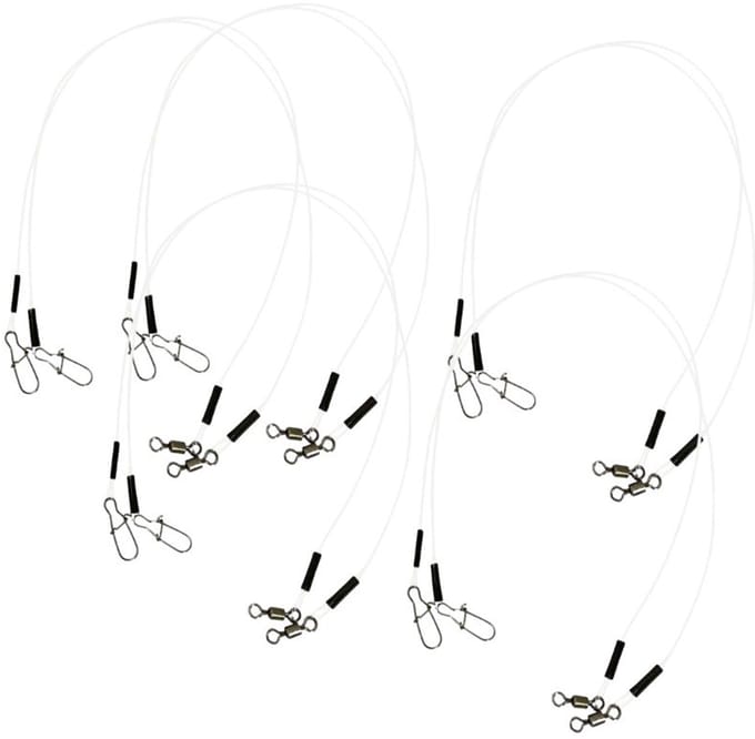 FC's Fluorocarbon Onderlijnen Set - 10 stuks - 25cm - 14kg - Snoek