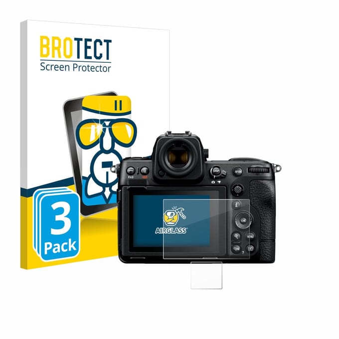 Screenprotector 3 Stuks voor Nikon Z 8 (Display + Schouderdisplay) Beschermglas transparant