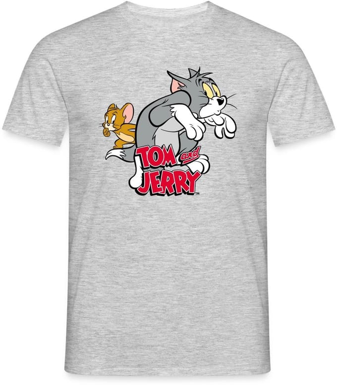 Tom En Jerry Op Fluwelen Poten T-Shirt Heren