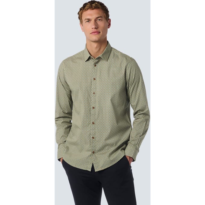 No Excess Shirt Stretch Allover Printed Cloud Größe: S | Casual hemden Outlet | Herren
