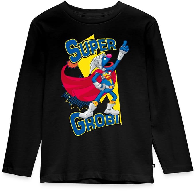 Sesamstraat Super Grobi Superheld Premium T-Shirt Kinderen