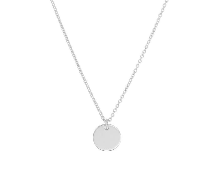 Zilver Gerhodineerde Collier rondje 1 1332626 45 cm