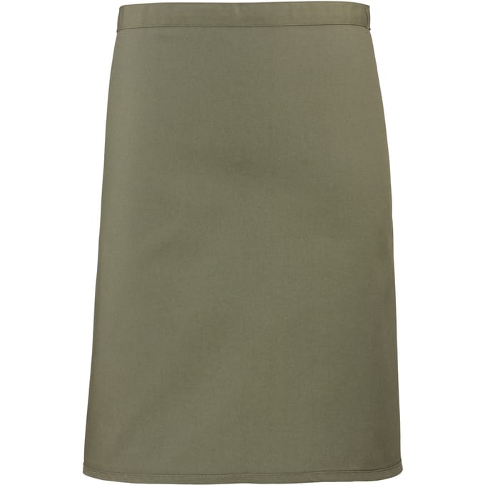 Premier Dames/Dames Mid-Length Apron (Pakket van 2) (Olijf)