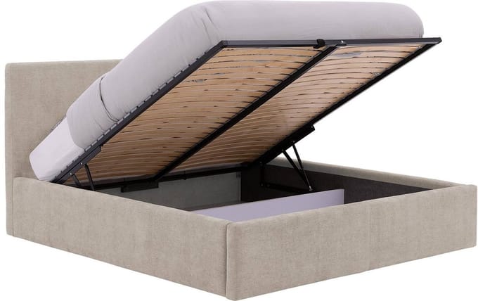 Goossens Bedframe Mysen Incl. Lattenbodems + Opbergruimte lattenbodem 200 x 200 cm