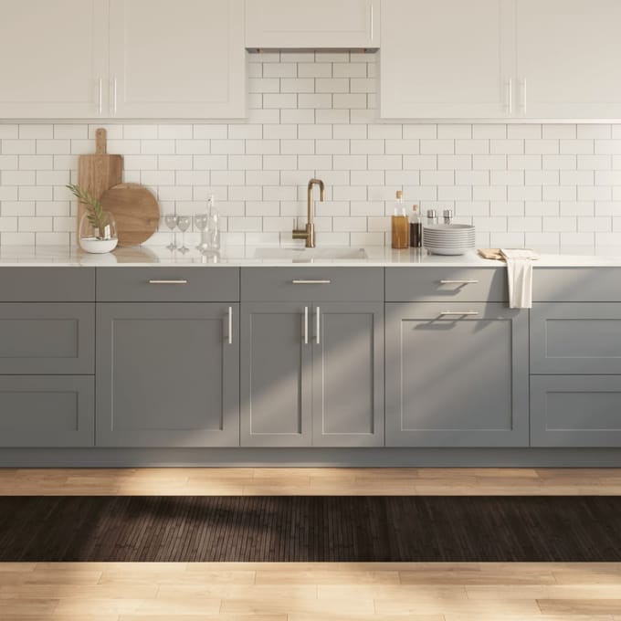 vidaXL - Vloerkleed - rechthoekig - 60x300 - cm - bamboe - donkerbruin