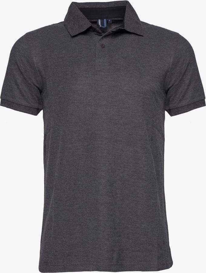 Unsigned heren polo - Grijs - Maat M