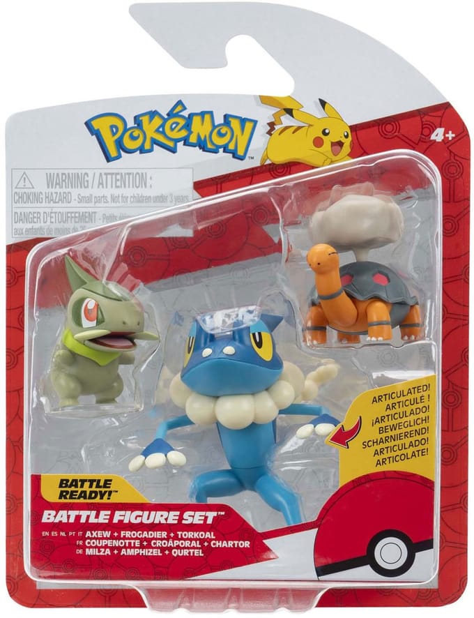 Pokémon vechtfiguren multipack (6 stuks: 5 cm Pawmi, Squirtle #2, Torchic, Turtwig, Hoothoot, Appltun)