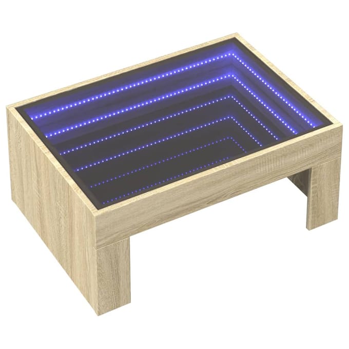 vidaXL - Salontafel - met - Infinity - LED - 70x50x30 - cm - sonoma - eikenkleurig