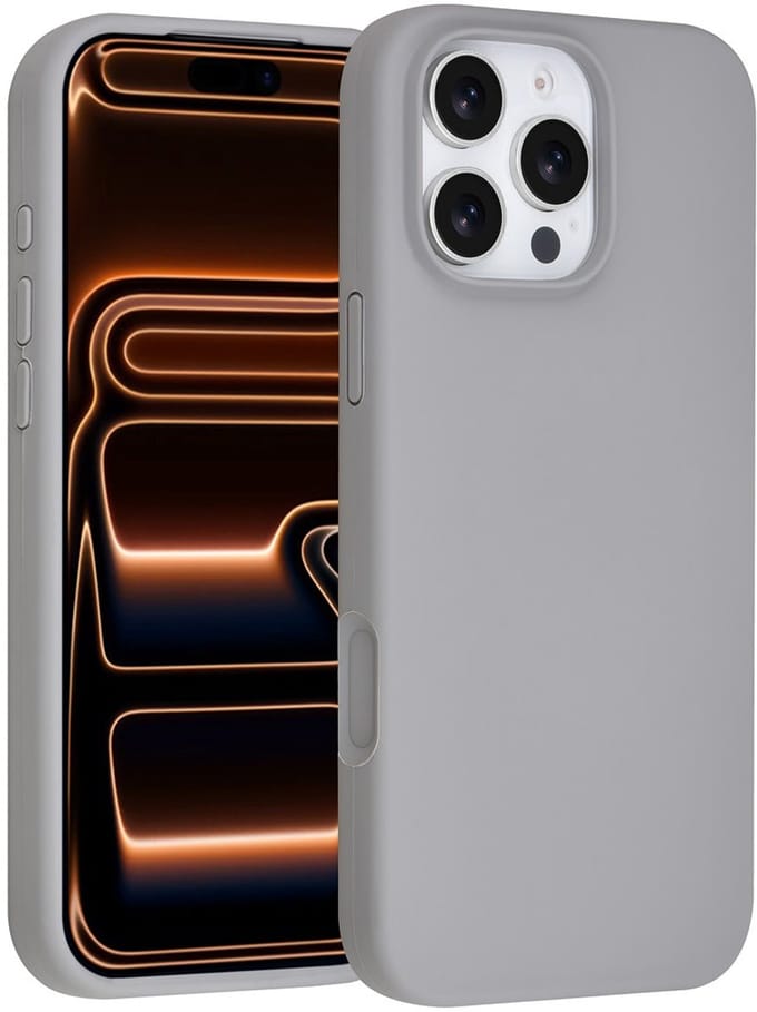 TUNIQ telefoonhoesje voor Apple iPhone 16 Pro Max - Siliconen backcover - Grijs